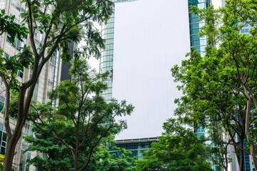Group of people walking on a city street with tall buildings in the background