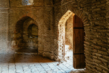 Old abandoned medieval tower in Vashlovani, Georgia