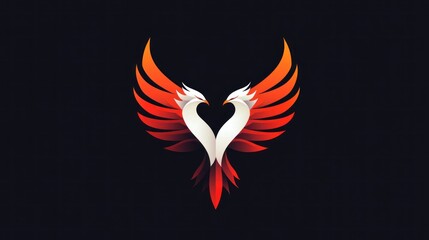 Obraz premium Majestic Phoenix Logo Design: A Symbol of Rebirth and Renewal