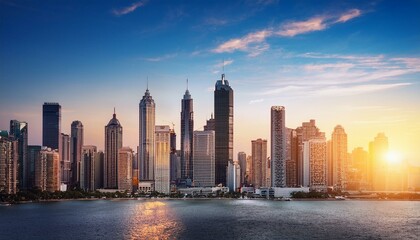 Obraz premium City skyline wallpaper