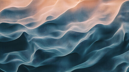 Obraz premium Guided imagery concept for mindful meditation, featuring a serene pattern of calm waves, symbolizing relaxation and tranquility in a stylized illustration