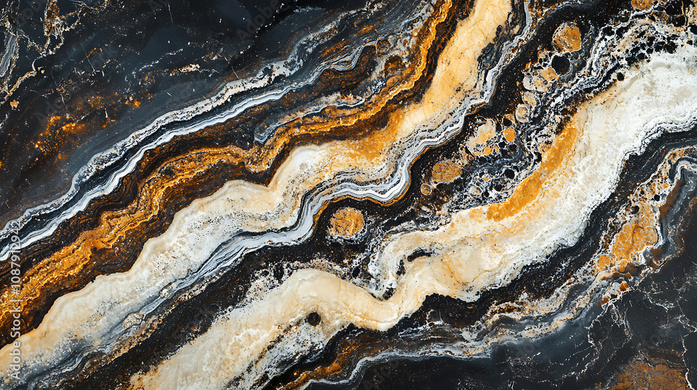 Poster patterned structure of dark marble background texture for interior or product design