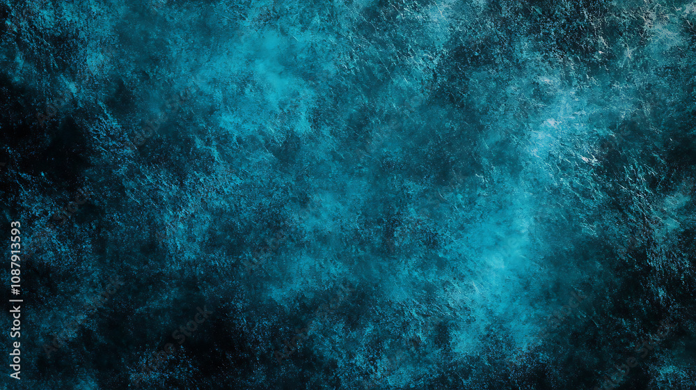 Aufkleber dark teal and black gradient background with grainy noise texture grungy abstract design