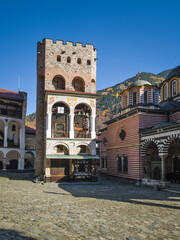 Fototapeta premium Autumn view of Rila Monastery, Bulgaria