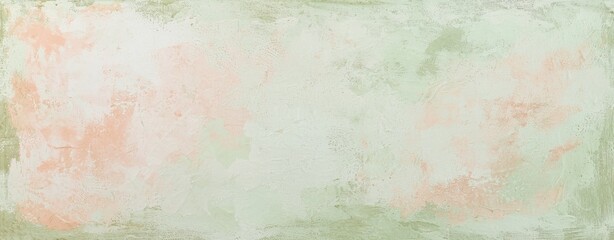 Fototapeta premium Soft pastel green and pink hues blend seamlessly on a textured background, creating a dreamy and ethereal atmosphere perfect for design projects
