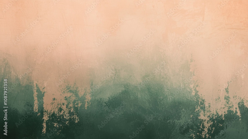 Poster peach and green abstract background blending seamlessly together, creating a unique and visually app