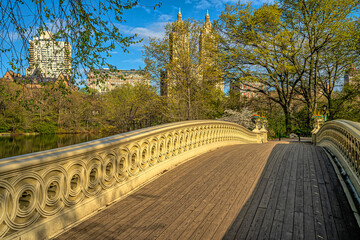 Bow bridge in spring