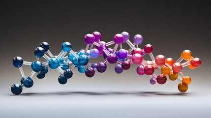A model represents the molecular structure of the adrenaline molecule, a vital hormone, neurotransmitter, and medication, depicted in colors for different atoms