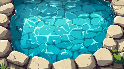 An image of swimming pool water suitable for advertising, product placement, and as a background illustration