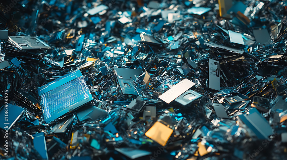 Poster Deleting unnecessary files and data, symbolizing the concept of digital waste management and freeing up disk space