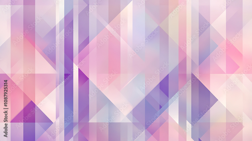 Poster abstract light purple and pink geometric background with triangles squares lines and stripes gradien
