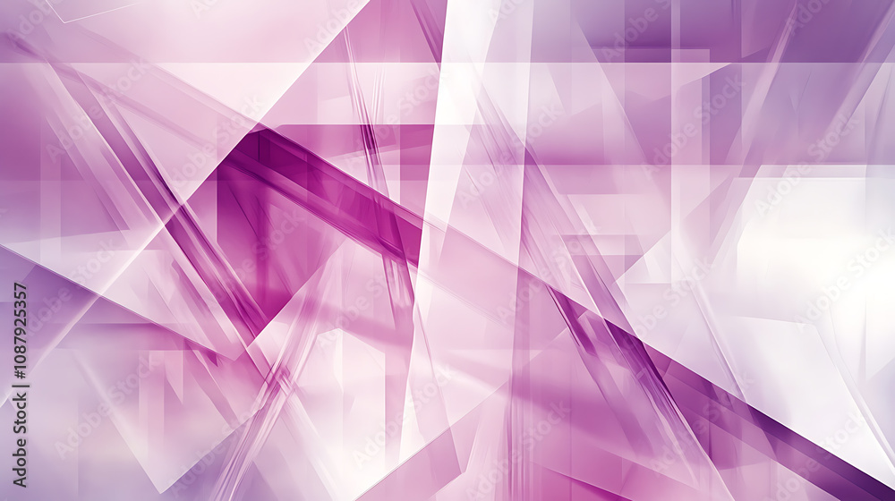 Aufkleber abstract light purple and pink geometric background with triangles squares lines and stripes gradien