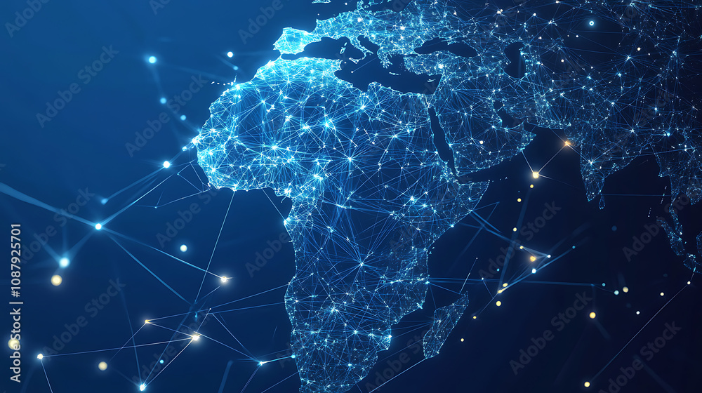 Aufkleber blockchain network technology transforming business in africa secure decentralized transactions conc
