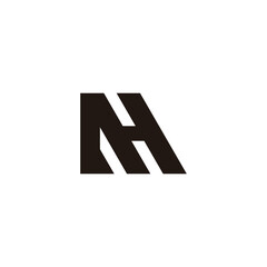 Obraz premium Letter A and H unique geometric symbol simple logo vector
