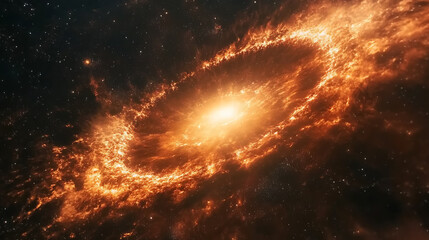 Obraz premium Vibrant nebula and galaxy in deep outer space infinite universe full of stars abstract cosmos