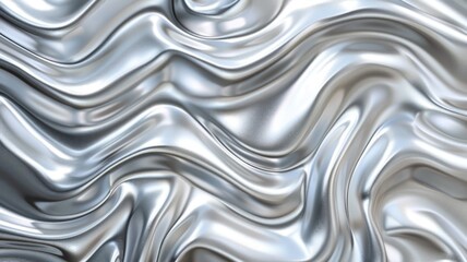 Fototapeta premium Abstract silver metallic wavy texture design for backgrounds and artistic creations