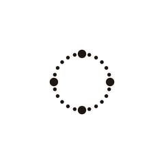 Letter O circles, target geometric symbol simple logo vector