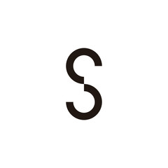 Letter S and G curve geometric symbol simple logo vector