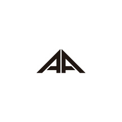 Letter AA triangle geometric symbol simple logo vector