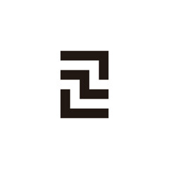 Obraz premium Letter z in 2 square geometric symbol simple logo vector