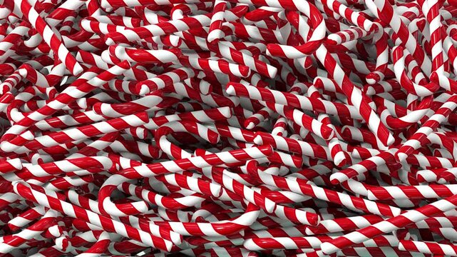 plein de sucre d'orges qui tombent pour transition vid&eacute;o