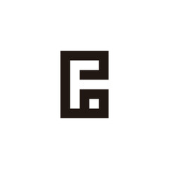 Letter F and G square geometric symbol simple logo vector