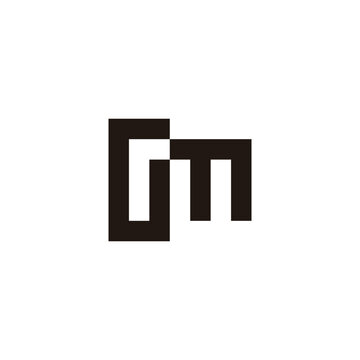 recommend clip art: Letter G, r and m square geometric symbol simple logo vector