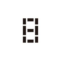Number 8 brick geometric symbol simple logo vector