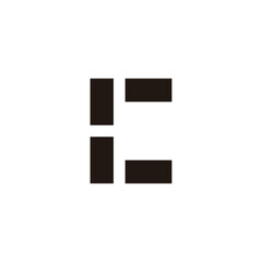 Letter c brick square geometric symbol simple logo vector