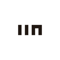 Letter m n square geometric symbol simple logo vector