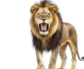 Obraz premium Lion isolated on white background