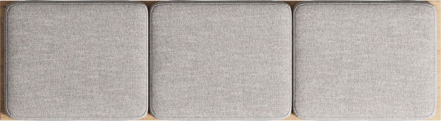 Top view of upholstered recamier