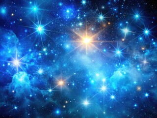 Stunning Space Background with Blue Nebula and Stars - Science Fiction Wallpaper for Cosmic Enthusiasts