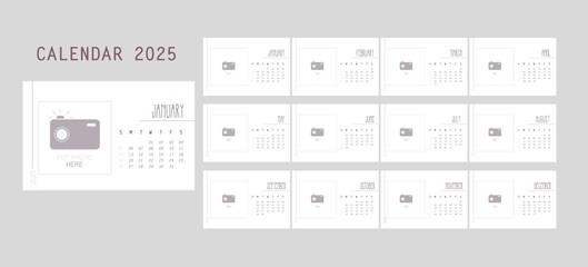 ALMANAQUE para agregar fotos año 2025