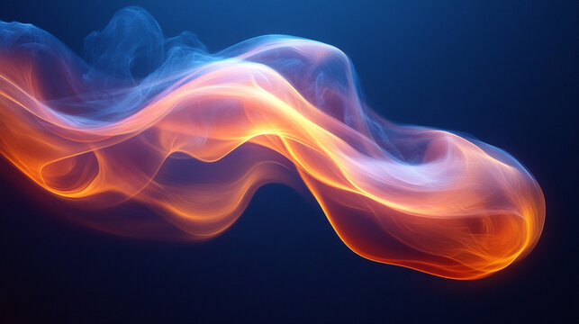 dynamic abstract fire flame shape rises against a dark backdrop, symbolizing energy, transformation, and the power of creation in a visual display of intensity and motion