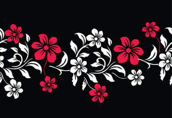 Indonesian batik motifs with very distinctive, exclusive plant patterns. vector EPS 10