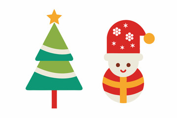 Beautiful Christmas item vector art illustration