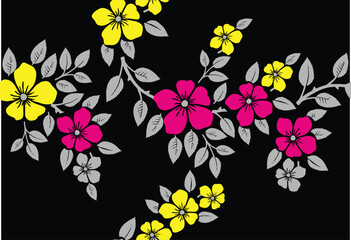 Indonesian batik motifs with very distinctive, exclusive plant patterns. vector EPS 10