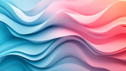 Fototapeta premium Soft pastel blue and pink hues flow together in an abstract background, symbolizing tranquility, creativity, and the blending of opposites to create harmony and balance