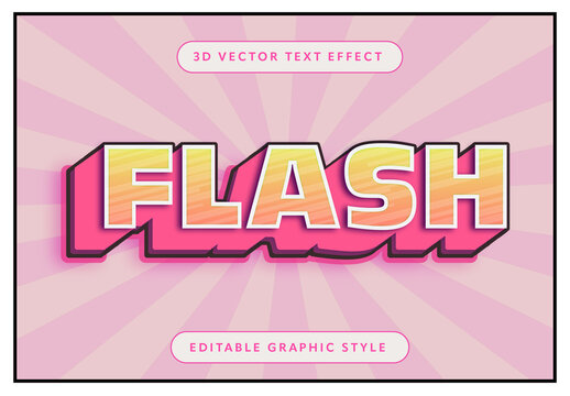 3d Comic Gradient Text Effect