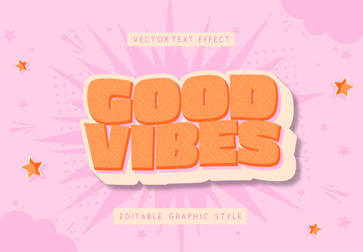 Orange And Beige Chunky Font Bold Groovy 70s Pop Text Effect