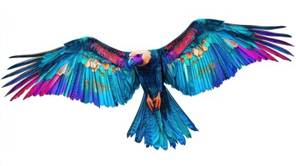 Obraz premium Colorful Eagle in Flight