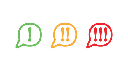 Low Medium High priority icon set. Clipart image isolated on white background.