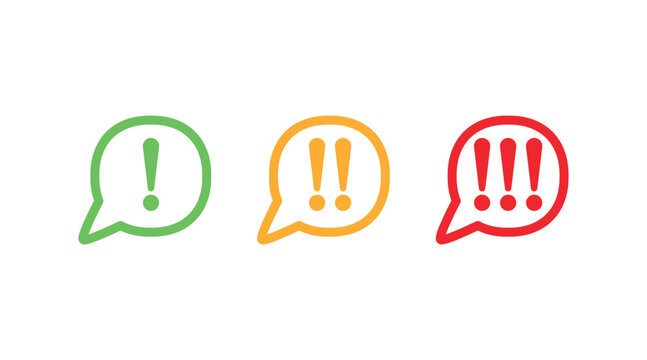 Low Medium High priority icon set. Clipart image isolated on white background.