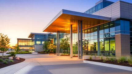 A modern hospital building