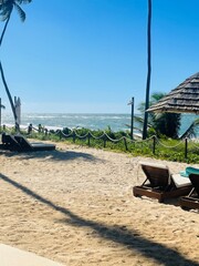 beach chairs on the beach
