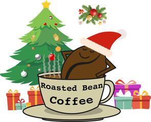 Cosy Christmas Coffee Cup illustration 