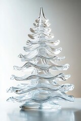 Elegant transparent resin christmas tree sculpture for holiday decor inspiration