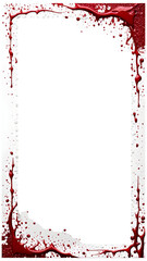 Fototapeta premium Red Blood Border Frame, Blooded Frame PNG Transparent Background