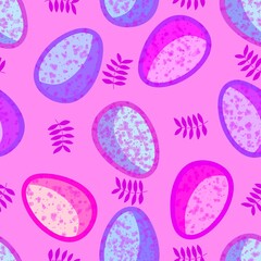Easter seamless pattern with eggs for wallpaper and fabrics and textiles